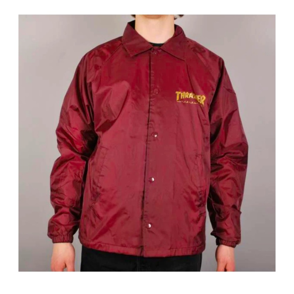Thrasher pentagram coach jacket maroon